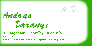 andras daranyi business card